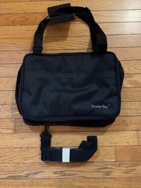 Freedom Bag Travel Toiletry Cosmetic Organizer Black Clear Pockets Shoulder